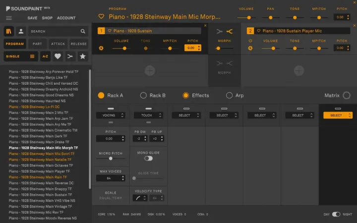 1928 Vintage Grand Steinway (Soundpaint) plugin interface