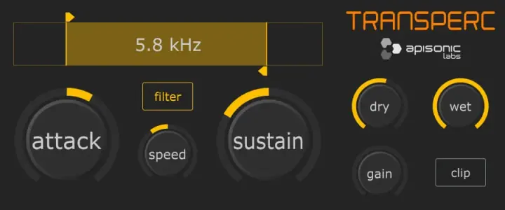 Apisonic Audio Transperc plugin interface