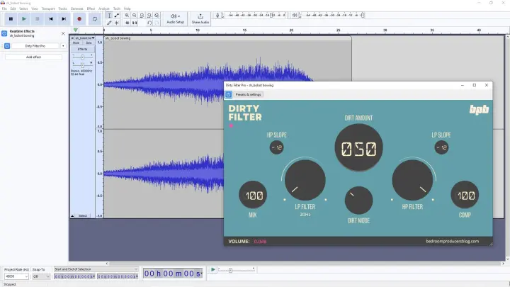 Audacity plugin interface