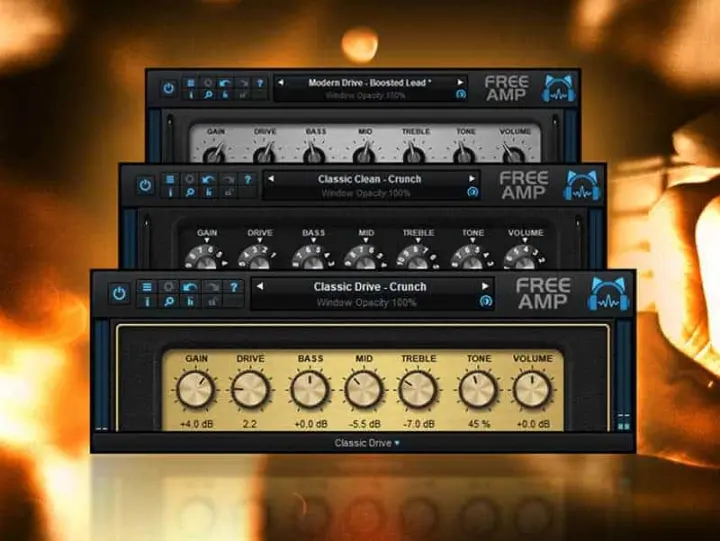 Blue Cat’s Free Amp plugin interface