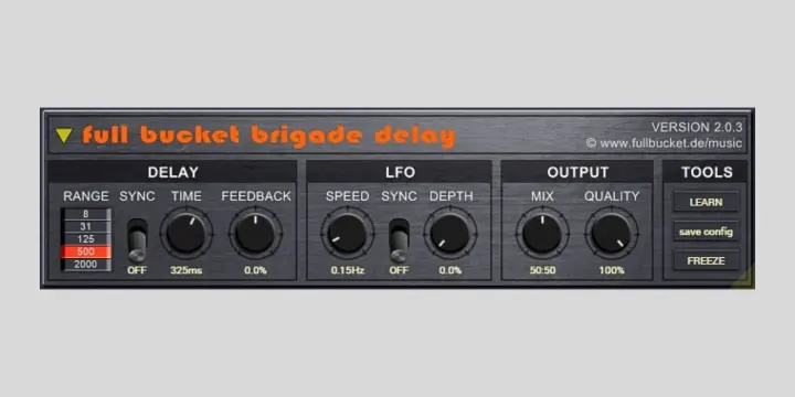Brigade Delay plugin interface