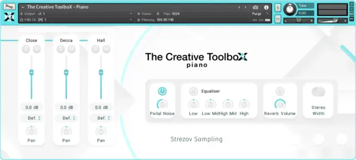 Creative Toolbox Piano plugin interface