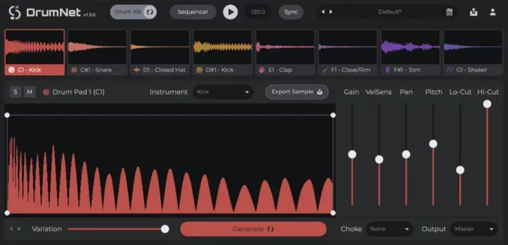 DrumNet plugin interface