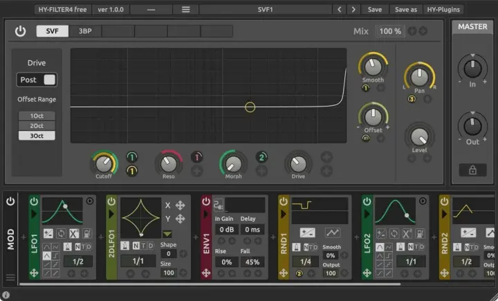 HY-Filter4 Free plugin interface