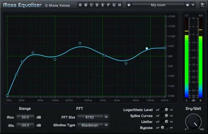 Moss Equalizer plugin interface