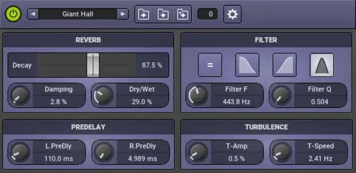 MuVerb plugin interface