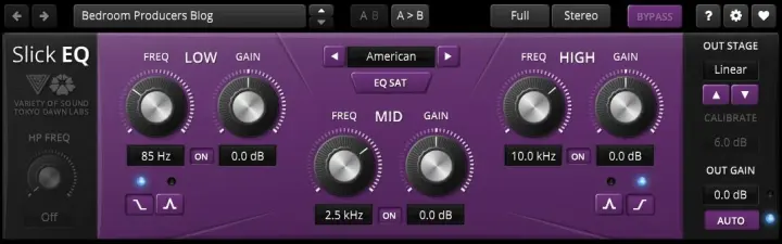 TDR VOS SlickEQ plugin interface