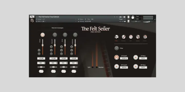 The Felt Seiler — Free Edition (Strezov Sampling) plugin interface