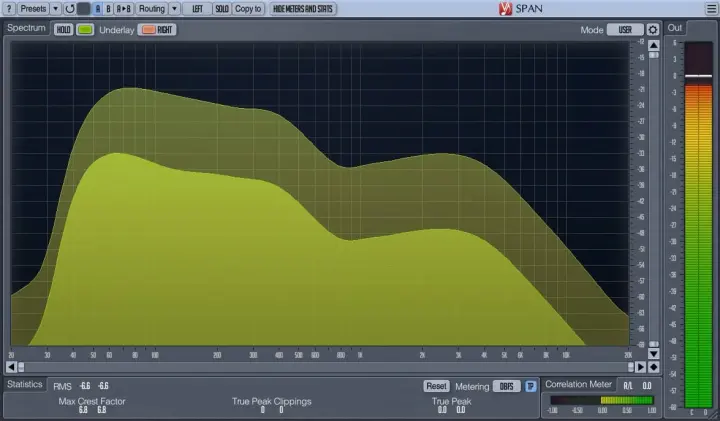 Voxengo SPAN plugin interface