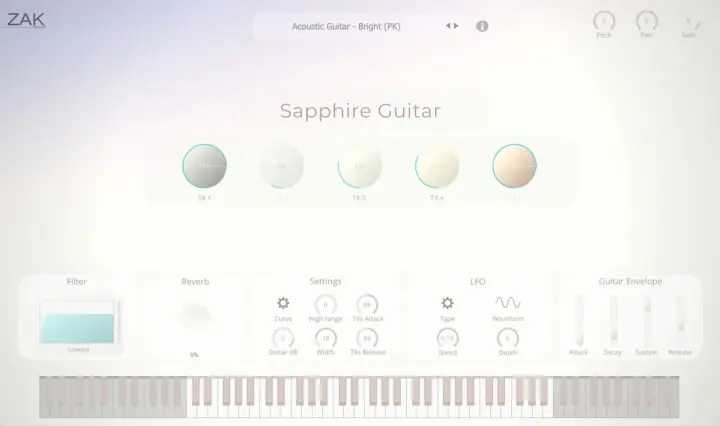 Zak Sound Sapphire Guitar artwork